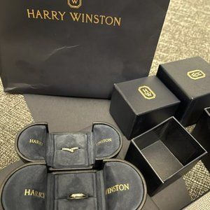 Brand New Harry Winston Platinum Wedding Band - Ribbon and men's 4mm